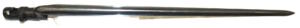 M1873 Triform socket bayonet with scabbard and leather frog.