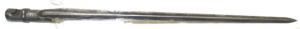 M1873 Triform socket bayonet with scabbard and leather frog.