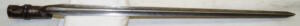 M1873 Triform socket bayonet with scabbard and brass hook.