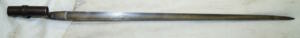 M1871 Rolling Block triform socket bayonet with partial scabbard.