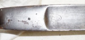 M1871 Rolling Block triform socket bayonet with partial scabbard.