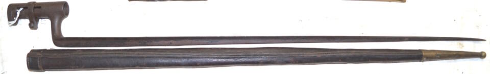 M1871 Rolling Block triform socket bayonet with scabbard.
