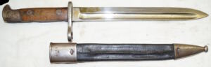 M1892/93 Humpback bayonet with scabbard.