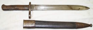 M1893 straightback bayonet with scabbard.
