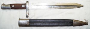 M1893 straightback bayonet with scabbard.