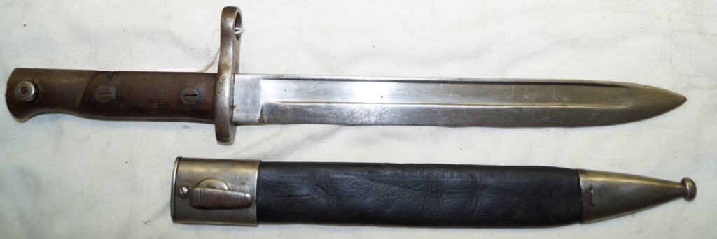 M1893 straightback bayonet with scabbard.