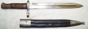 M1893 straightback bayonet with scabbard.