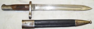 M1893 straightback bayonet with scabbard.