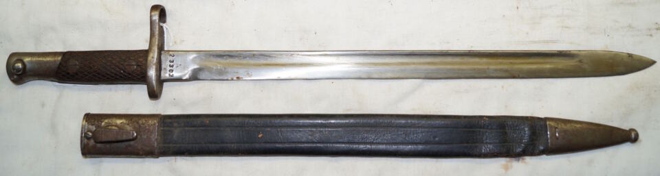 M1913 bayonet with scabbard.