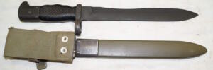 CETME, FR7, FR8 bolo bayonet with scabbard.
