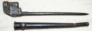 No 4 MkIII spike bayonet with scabbard.
