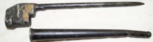 No 4 MkIII spike bayonet with scabbard.