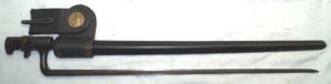 M1873 Triform socket bayonet with scabbard and frog.