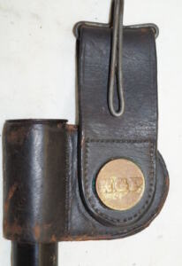 M1873 Triform socket bayonet with scabbard and frog.