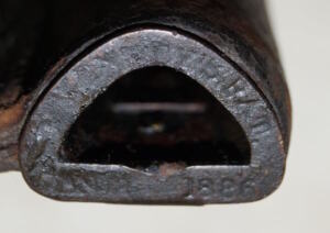 M1873 Triform socket bayonet with scabbard and frog.