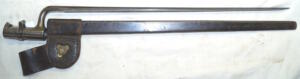 M1873 Triform socket bayonet with scabbard and frog.