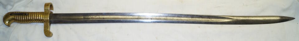 M1862 Merrill Navy Rifle yataghan bayonet 1861 date on 25 1/2″ long blade