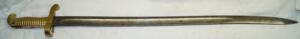 M1862 Merrill Navy Rifle yataghan bayonet 1861 date on 25 1/2″ long blade