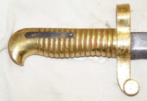 M1862 Merrill Navy Rifle yataghan bayonet 1861 date on 25 1/2″ long blade
