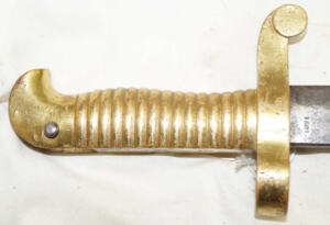 M1862 Merrill Navy Rifle yataghan bayonet 1861 date on 25 1/2″ long blade