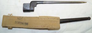 No.4 MkII spike bayonet with scabbard and frog.