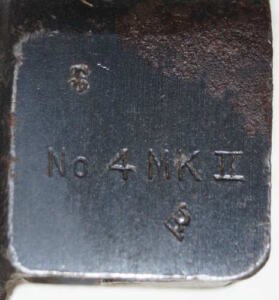 No.4 MkII spike bayonet with scabbard and frog.