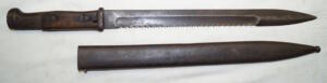 S14mS SAWBACK bayonet with scabbard.