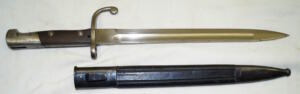 M1908 bayonet with steel bound leather scabbard SIMSON & CO SUHL Unsharpened.