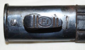 M1908 bayonet with steel bound leather scabbard SIMSON & CO SUHL Unsharpened.