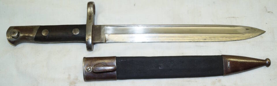 M1893 bayonet with scabbard.