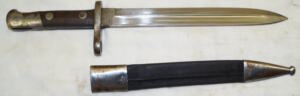 M1893 bayonet with scabbard.