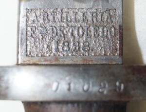 M1893 bayonet with scabbard.