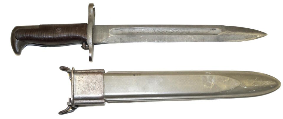 M1 bayonet with M7 scabbard.