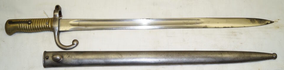 M1879 Rolling Block bayonet with scabbard.