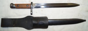 Austrian M1895 Steyr bayonet with scabbard and frog.