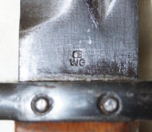 Austrian M1895 Steyr bayonet with scabbard and frog.