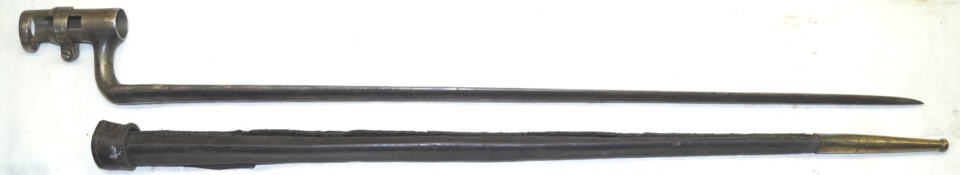 M1871 Rolling Block triform socket bayonet with scabbard.