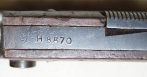 M1938 Carcano LATCH LOCK folding bayonet with belt loop scabbard.