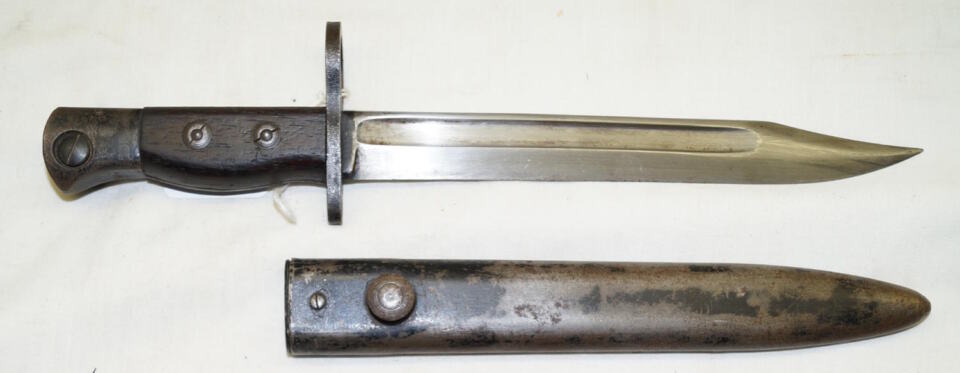 No.5 STERLING bayonet with scabbard.