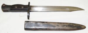 No.5 STERLING bayonet with scabbard.