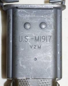 Vietnam Era M1917 trenchgun bayonet with scabbard.