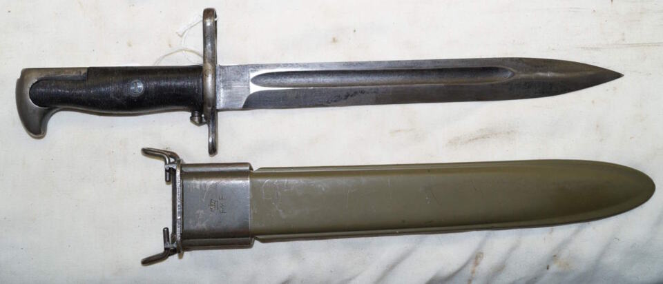 GM50 bayonet with scabbard for M1 bayonet.