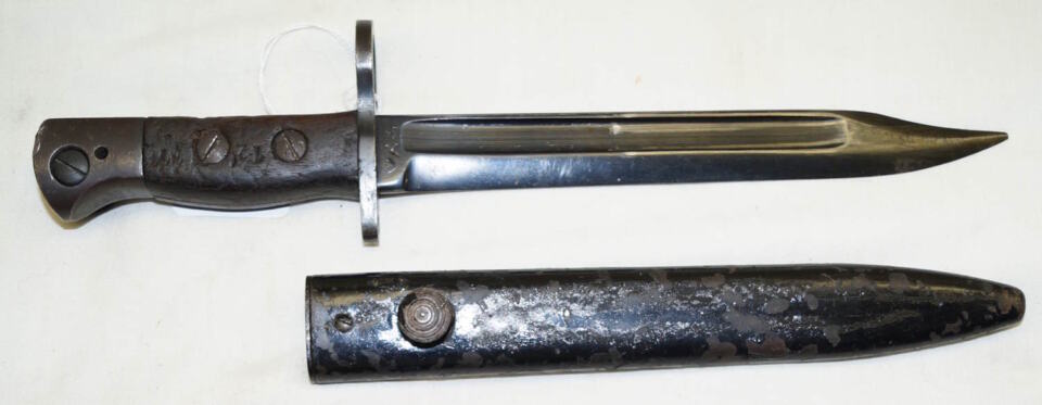 No.5 Jungle Carbine bayonet with scabbard.