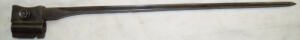 Moschetto folding triform spike bayonet complete with mount with catch mechanism but no sight leaf.