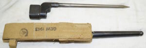 No 4 MkII spike bayonet with scabbard.