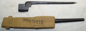 No 4 MkII spike bayonet with scabbard.