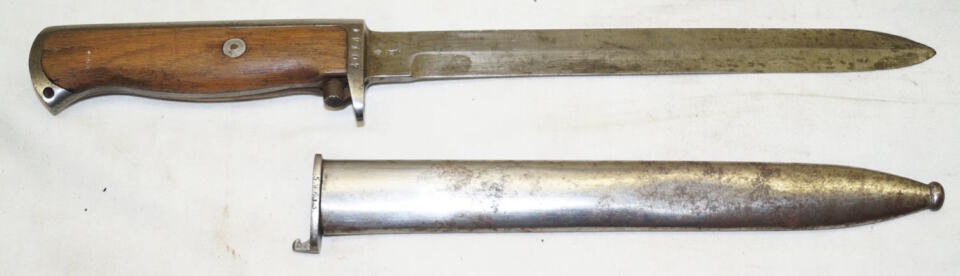 M1894 Krag bayonet with scabbard.