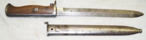 M1894 Krag bayonet with scabbard.