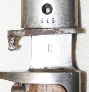 M1894 Krag bayonet with scabbard.
