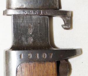M1894 Krag bayonet with scabbard.